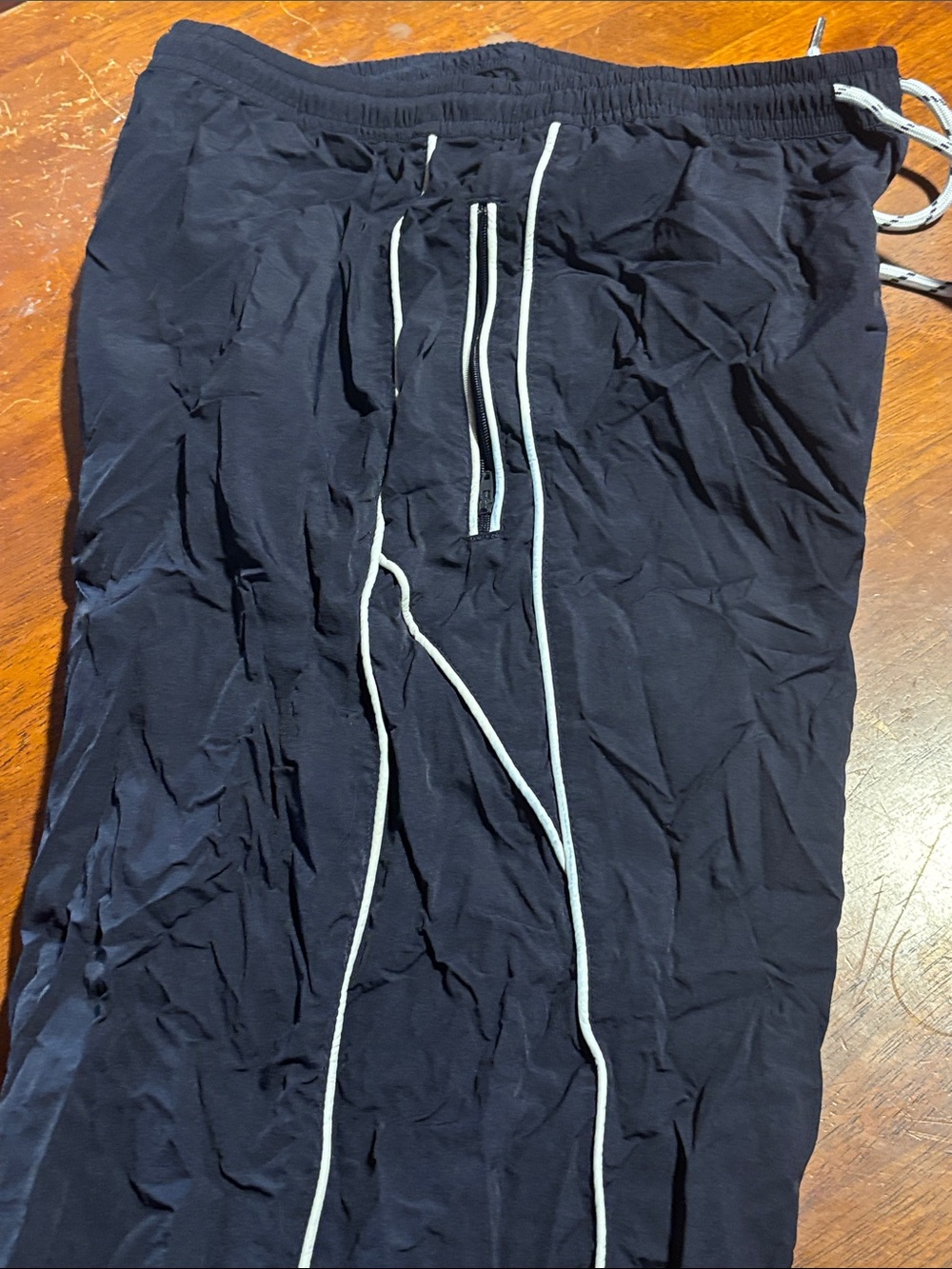 Men's Black Jogger Sweatpants with Contrast Piping - Picture 4 of 4